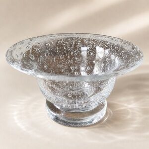 Clear Bubble Glass Bowl Bullicante Aesthetic Centerpiece Art Glass Vintage Decor